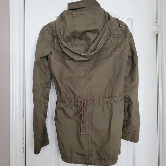 MANGO Olive Green Military Jacket + Faux Fur Vest - Picture 2 of 15